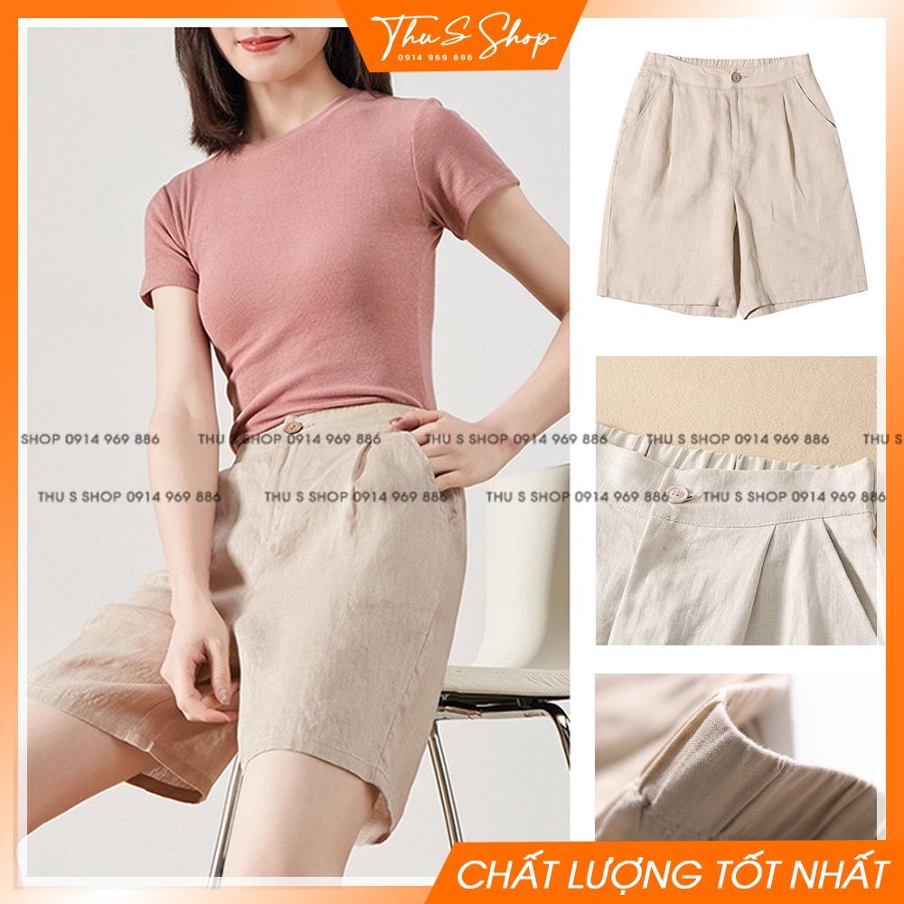 Quần Short nữ Ống Rộng cạp thun sau thời trang năng động