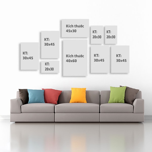 Bộ 9 Tranh Trang Trí "My House" - W388 - Tranh Ép Gỗ MDF