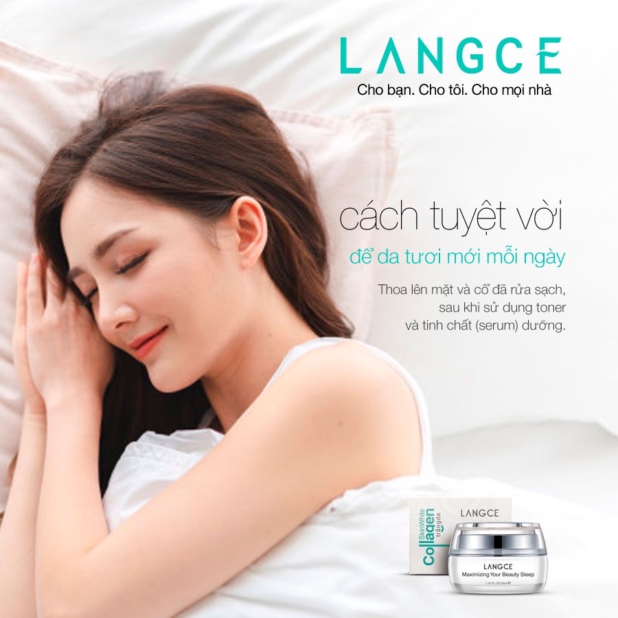 COLLAGEN TRẮNG DA  BEAUTY SLEEP 7 NGÀY CẤP + KHÓA ẨM 30ml LANGCE