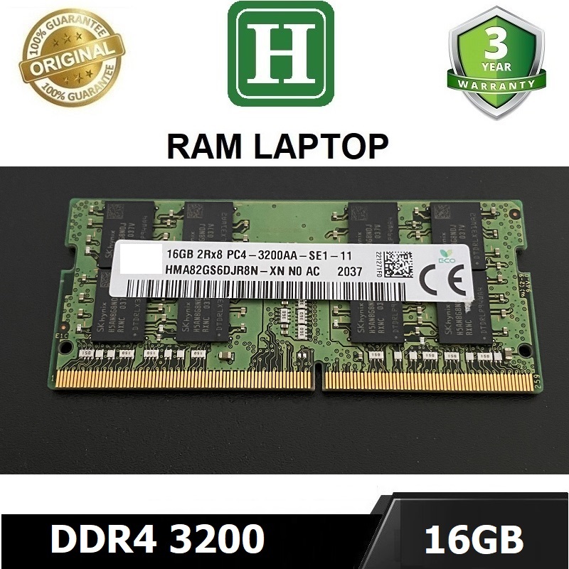 Ram Laptop 16GB DDR4 bus 3200, dùng cho laptop