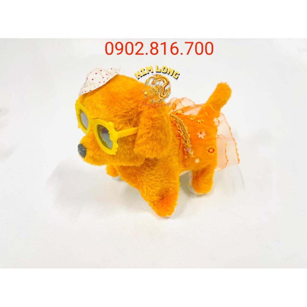 Đồ chơi chó bông biết đi và sủa tặng pin có đèn và âm thanh quà tặng cho bé
