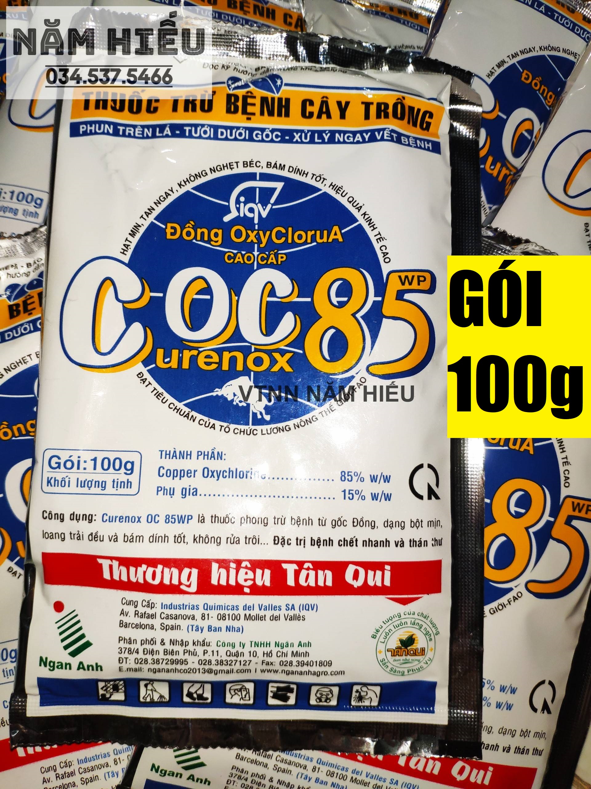 Thuốc phòng nấm bệnh Coc 85 100g trừ thán thư nấm bệnh COC85