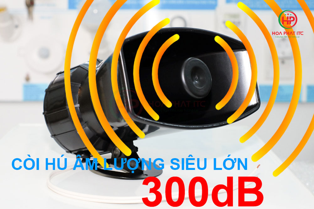 Còi hú công suất lớn 220V Komax KM-AC100W