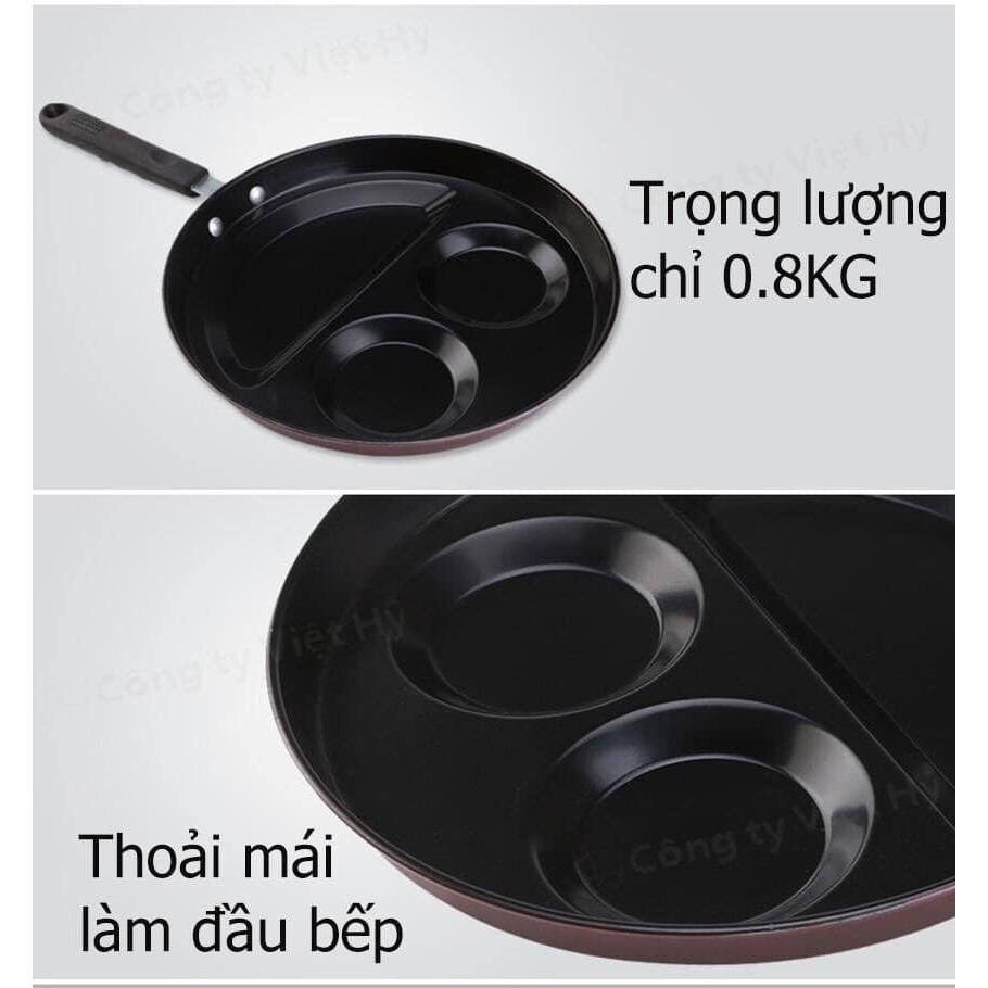Chảo mặt cười 3 ngăn chống dính