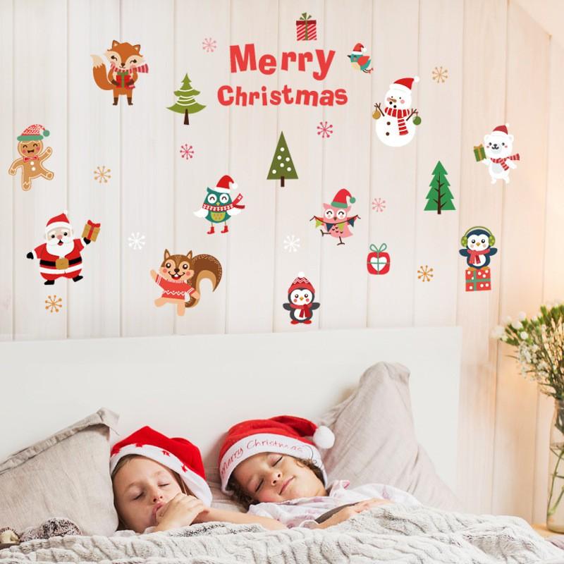 Decal con thú noel