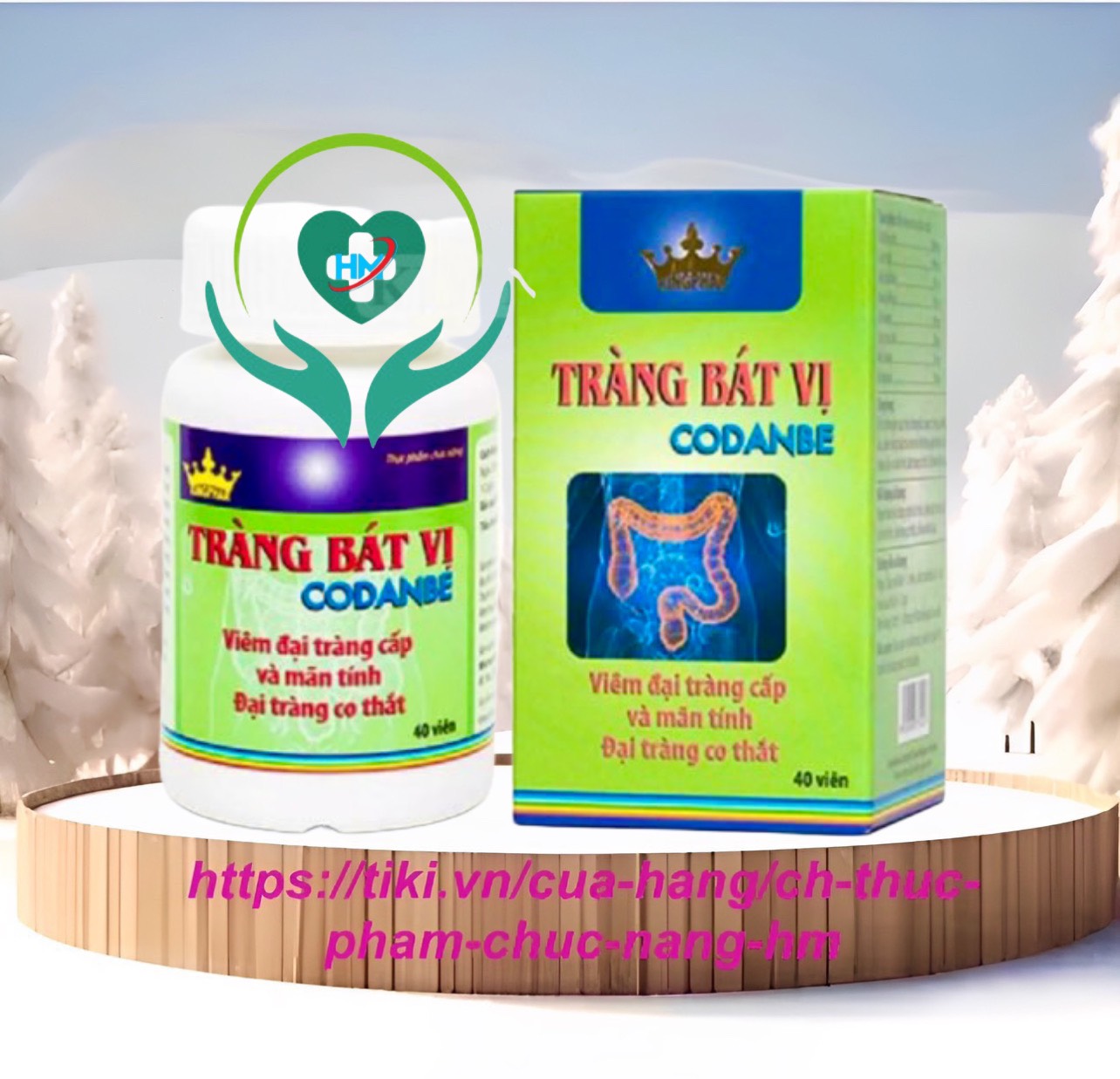 TRÀNG BÁT VỊ CODANBE Kingphar - Hộp 40 Viên - Hỗ trợ Viên đại tràng cấp và mãn tính, đại tràng co thắt