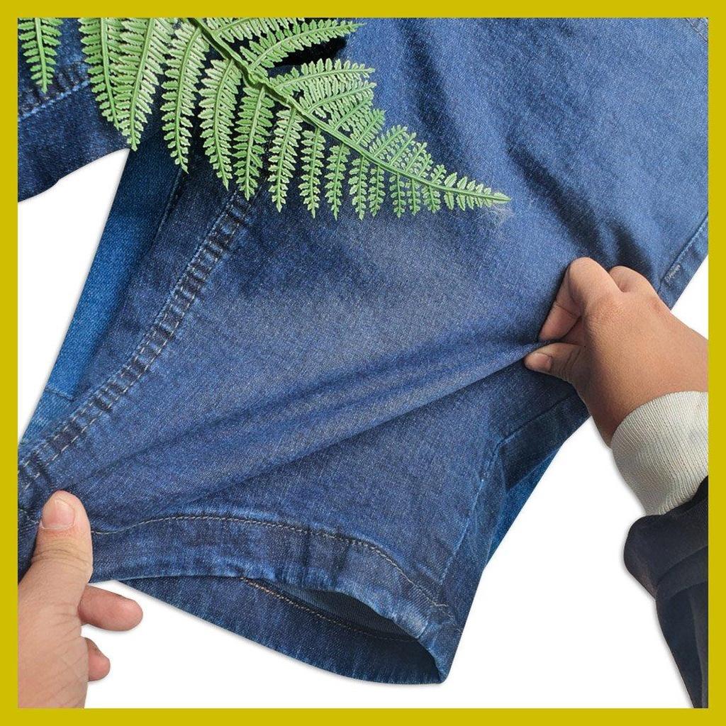 Quần short jean thun, chất co giãn tốt - Quần short nam size từ 40kg đến 65kg - NH Shop
