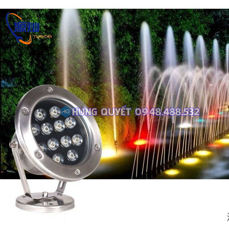 Đèn Led dưới nước trang trí hồ cá koi trang trí hồ câu ao câu tạo cảnh quan đài phun nước đèn led sân khấu Led nhiều màu sắc chịu nước chịu nhiệt