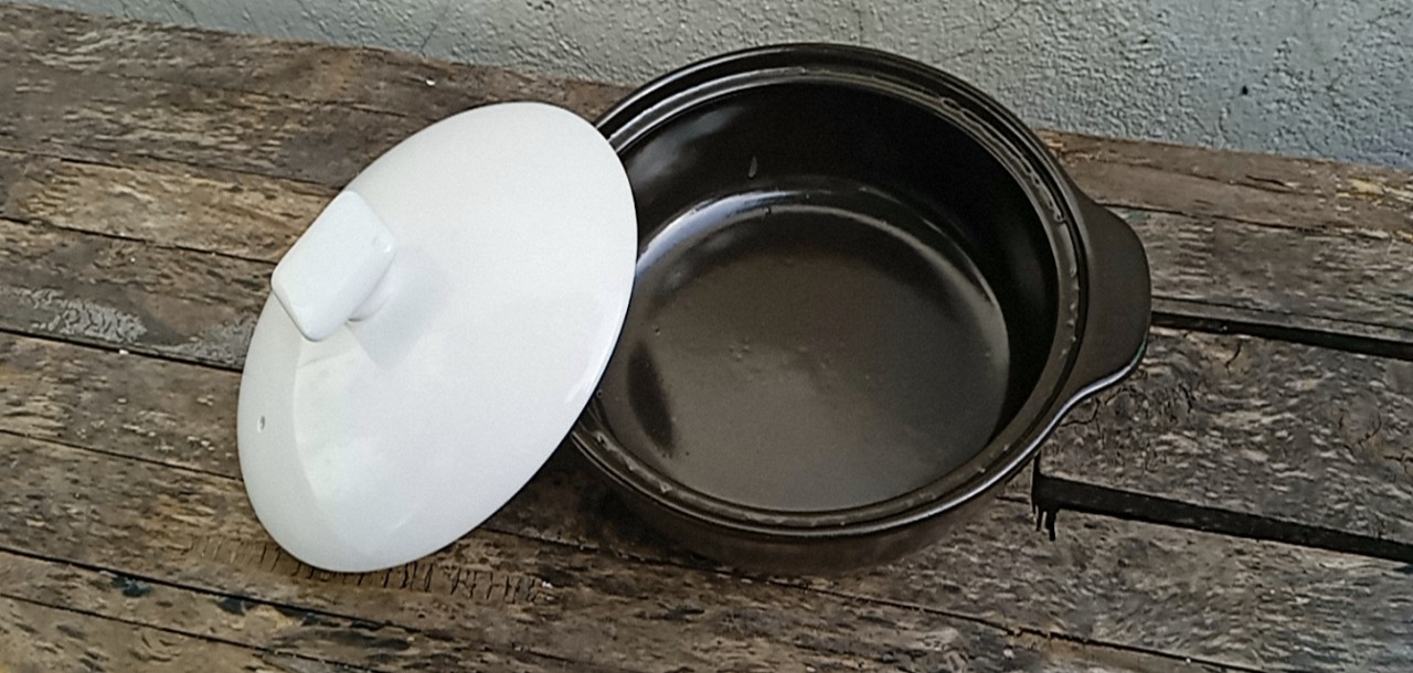 Nồi đất tráng men nắp sứ kho thịt, kho cá 1L