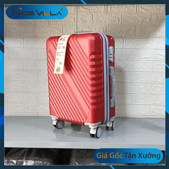 Vali Kéo Thời Trang Nicevilla Size 20Inch &Amp; 24 Inch &Amp; 28Inch - Size 20 Inch - Đỏ Đô