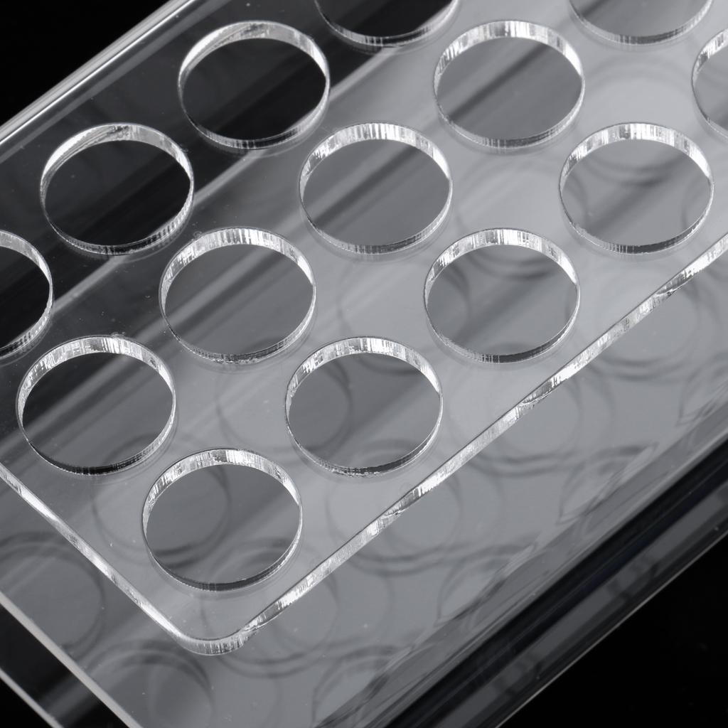 24 Holes Pen Display Stand Pencil Transparent Acrylic Organizer Rack Holder