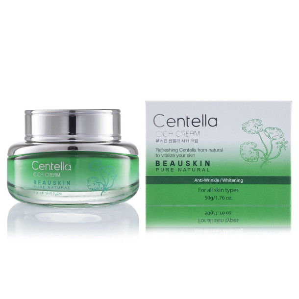 Kem hỗ trợ trị mụn hỗ trợ trị thâm và tái tạo da Beauskin Centella Cica Cream (50g)