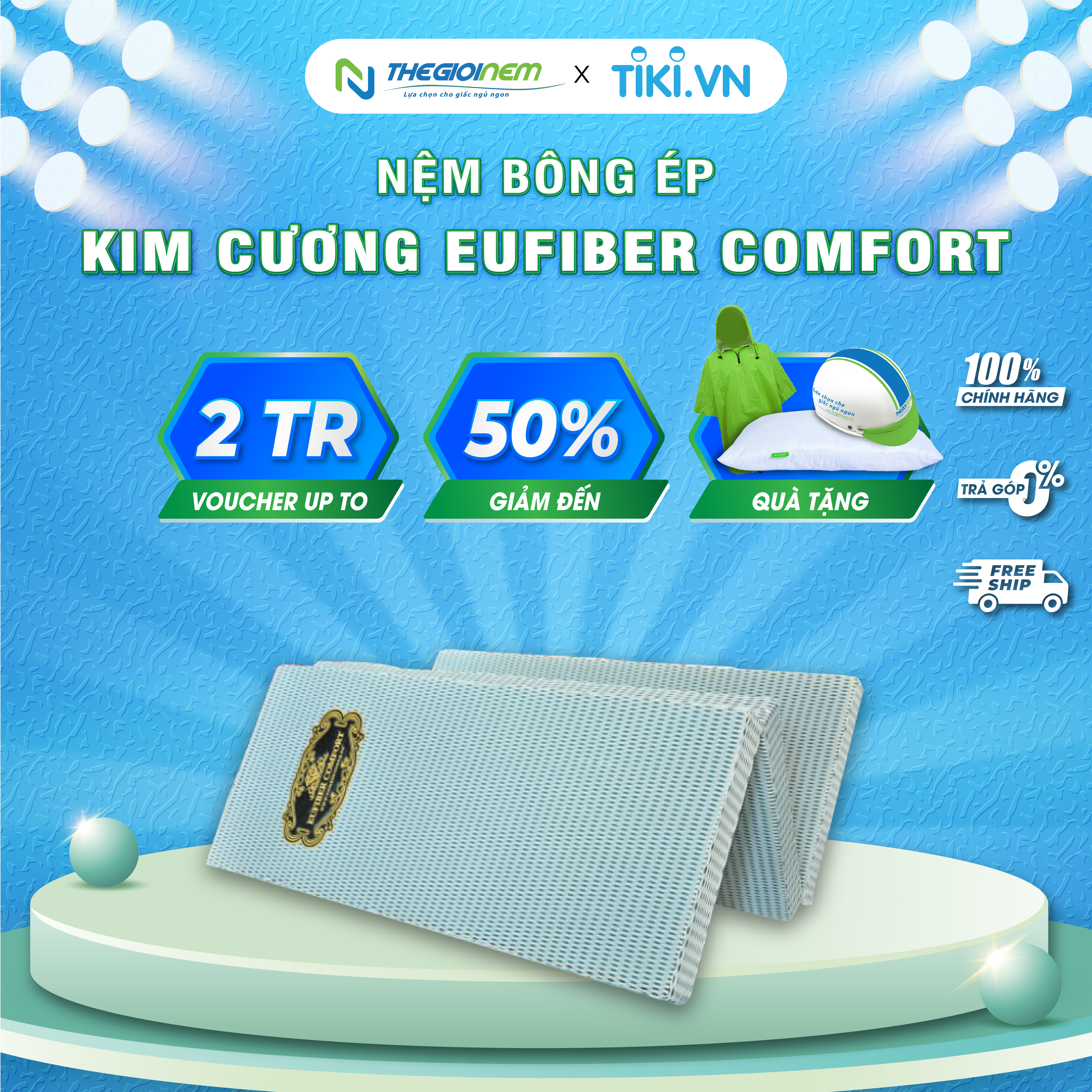 Nệm bông ép Kim Cương EUFIBER COMFORT