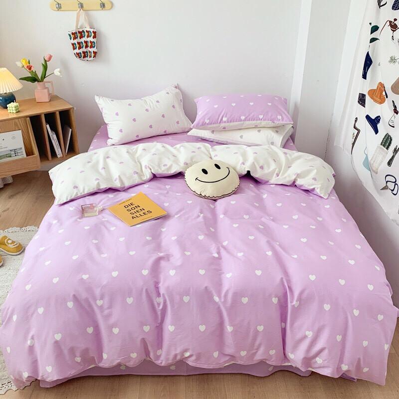Bộ Ga Giường Full Set Cotton Korea Bedding ADU79 Đủ Kích Thước Trải Nệm 4 Món CÓ CHĂN CHẦN BÔNG