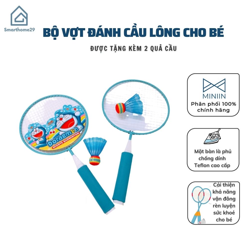 Bộ Vợt Đánh Cầu Lông Cho Bé Thiết Kế Ngộ Nghĩnh - Bộ Môn Rèn Luyện Khả Năng Vận Động - Hàng Loại 1.  Chính Hãng MINIIN