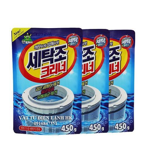 COMBO 3 gói Bột tẩy vệ sinh lồng máy giặt JIKJAKHàn Quốc - gói 450g Sandokkaebi TIKTAK