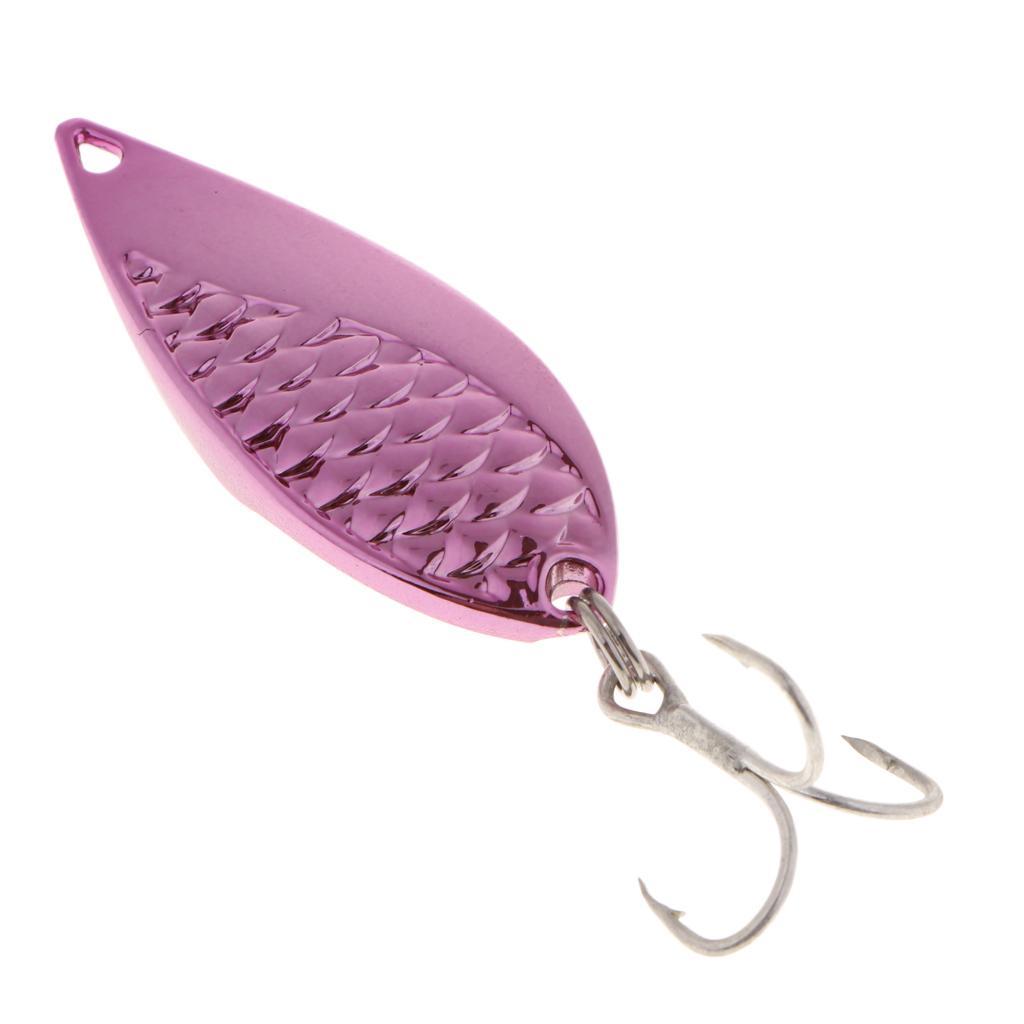 Metal Fishing Jigging Casting Spoon Sequins Spinnerbaits Saltwater Pink
