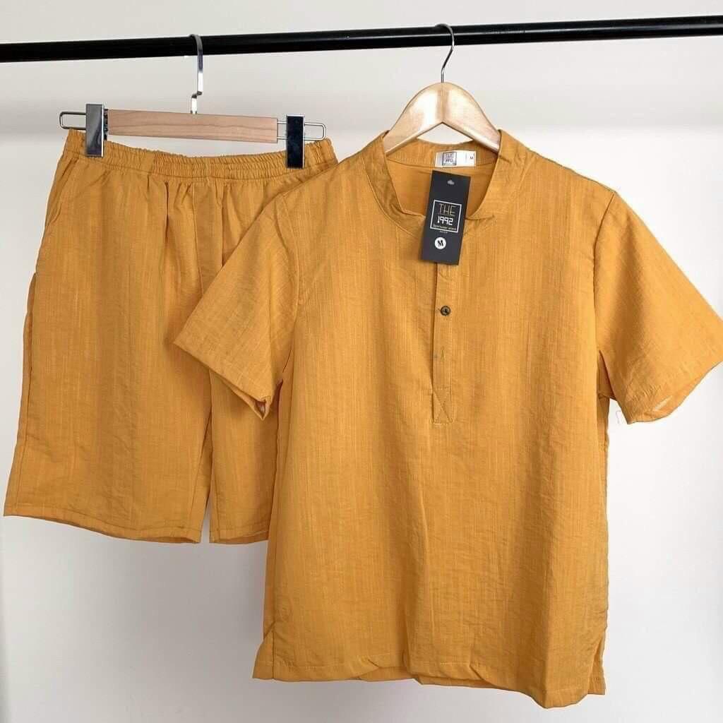Bộ quần áo nam đũi mùa hè chất mềm mịn mặc mát thoải mái ARU SHOP
