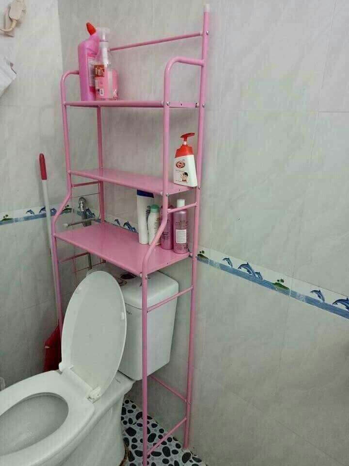 Kệ để đồ nhà tắm nhà vệ sinh sau Toilet thông minh 3 tầng có thể làm kệ để chậu hoa cây cảnh,tặng kèm tấm dán khử mùi nhà vệ sinh. Shop giao mầu ngẫu nhiên