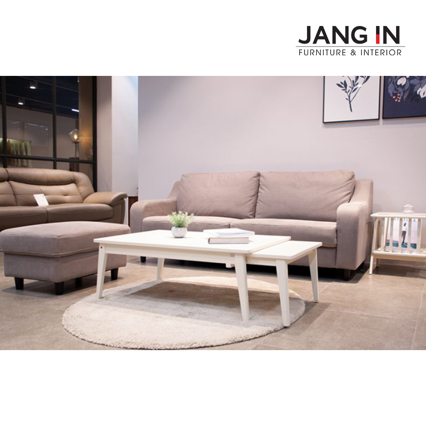 Bộ Ghế Sofa Ocean Light Brown 3 Chỗ + Stool Jang In 1701300001-01