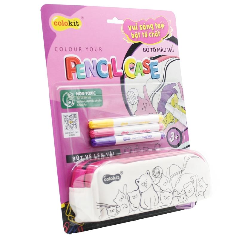 Bộ Tô Màu Vải Colour Your Pencil Case - Colorkit KIT-C033