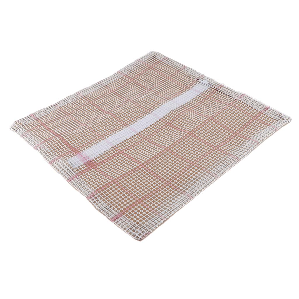 DIY Blank Cushion Carpet Mat Latch Hook Rug Hooking Mesh Canvas Kits Cover Hand Craft Embroidery Pillowcase Crocheting Handmade for Kids Adults