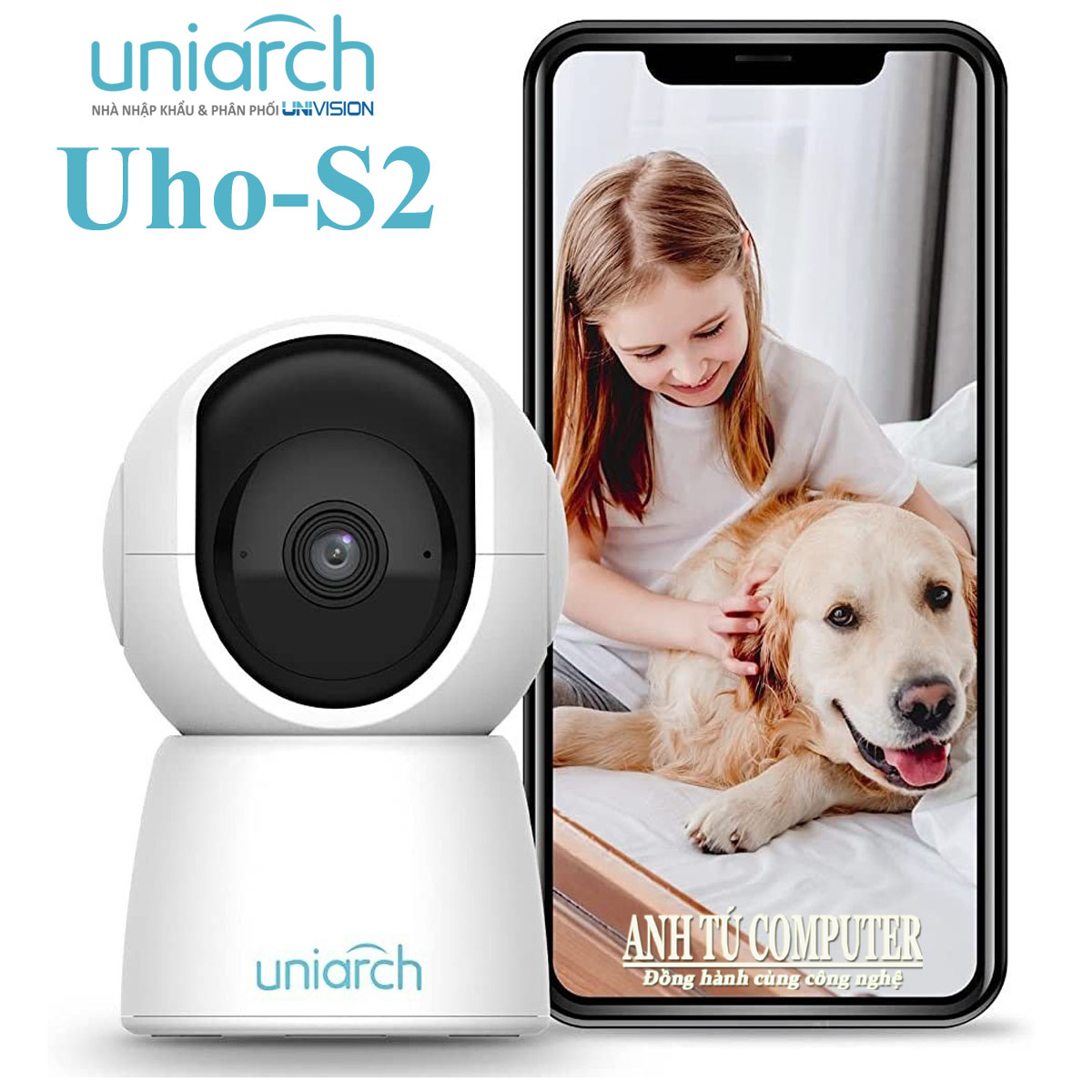 Camera 360 WIFI 2MP UNIARCH UHO-S2 hàng chính hãng