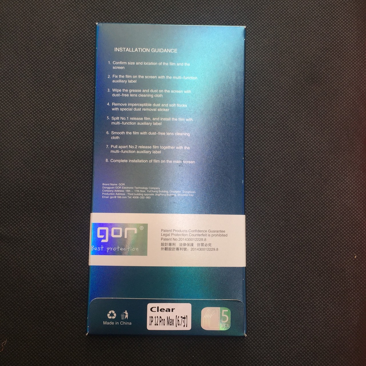 Bộ 5 dán dẻo Gor cho iPhone 12 Pro Max, 12 Pro, 12, 12 Mini bảo vệ máy hàng nhập khẩu