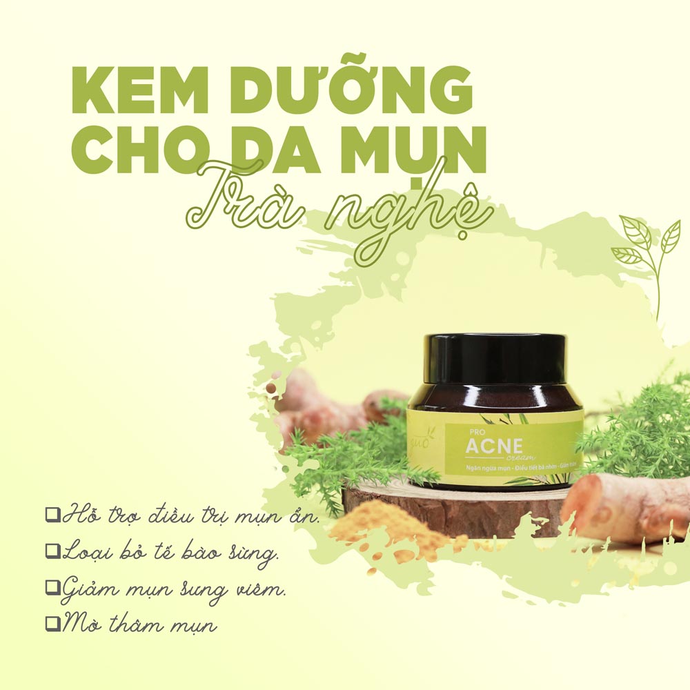 Kem mụn tràm trà nghệ GUO 30g