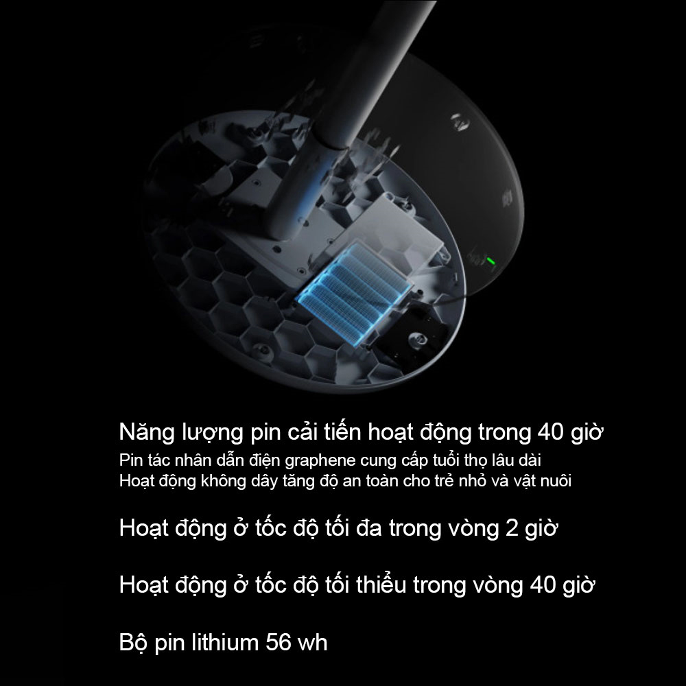 Tặng quạt-Quạt Tích Điện Thông Minh Smartmi Gen 3 Pro, thanh lọc không khí, động cơ DC chống ồn tích điện 24 giờ-bản quốc tế- hàng chính hãng
