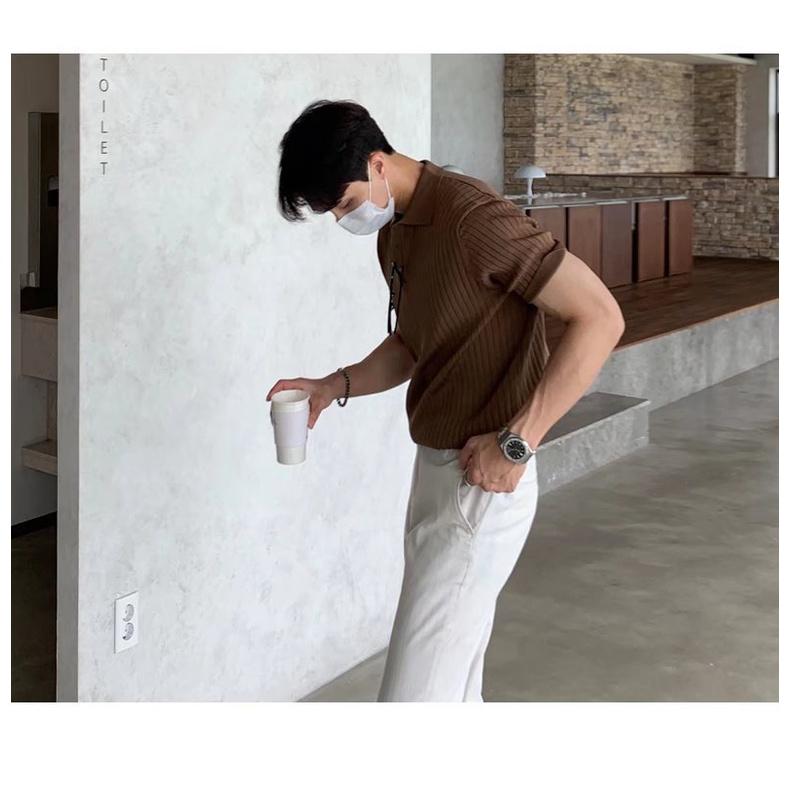 Áo Thun Nâu có Cổ