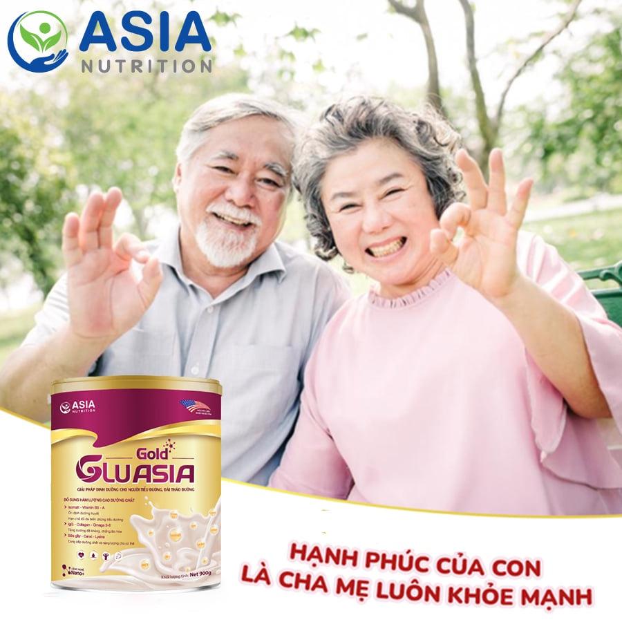 Sữa tiểu đường Glu Asia Gold cao cấp ASIA NUTRITION 400g tác dụng cung cấp dinh dưỡng, năng lượng cho người tiểu đường