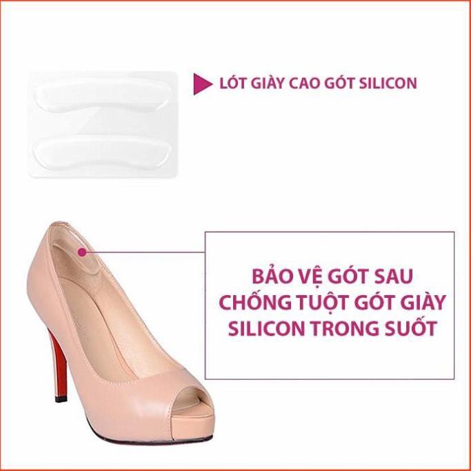 Miếng lót giày silicon chống trầy gót sau và chống tuột gót - lót gót giày silicon giá sỉ - PK49