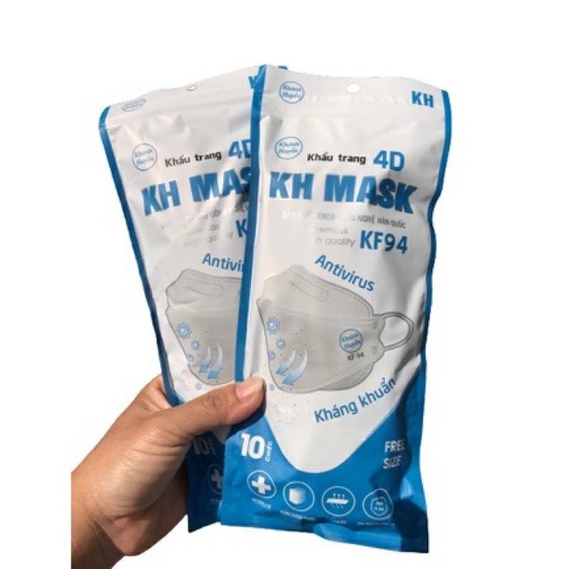 Khẩu Trang KF94 Khánh Huyền .1 thùng 30gói MÀU TRẮNG