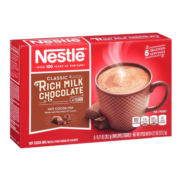 Bột Cacao hòa tan Nestle Classic Rich Milk Chocolate hộp 121.2gr (6 gói)