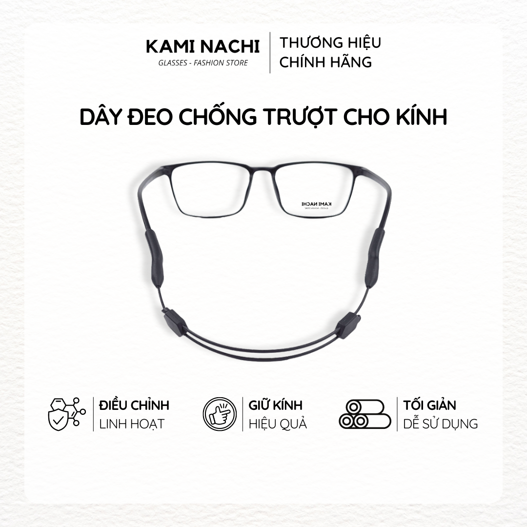 Dây đeo giữ chống trượt cho mắt kính chất liệu nhựa silicon, ôm sát vòng đầu KAMI NACHI