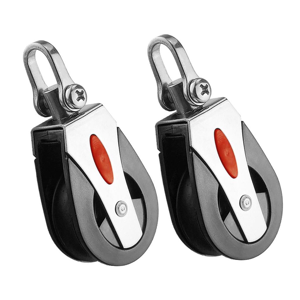 Stainless Steel Marine 316 Block Rope Pulley Nylon Sheave Sailing Kayak Boat