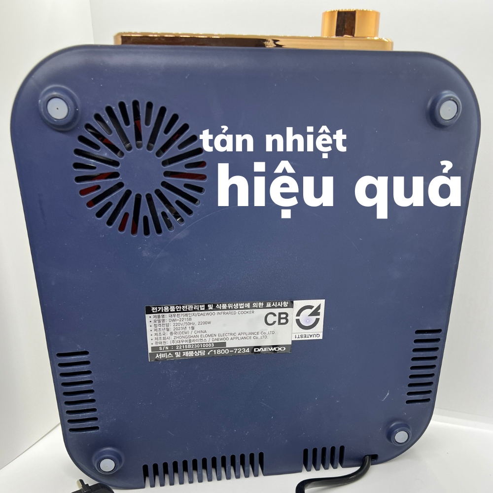 Bếp hồng ngoại Daewoo DWI-2238MW (Vàng) DWI-2215B (Đen) - Hàng chính hãng