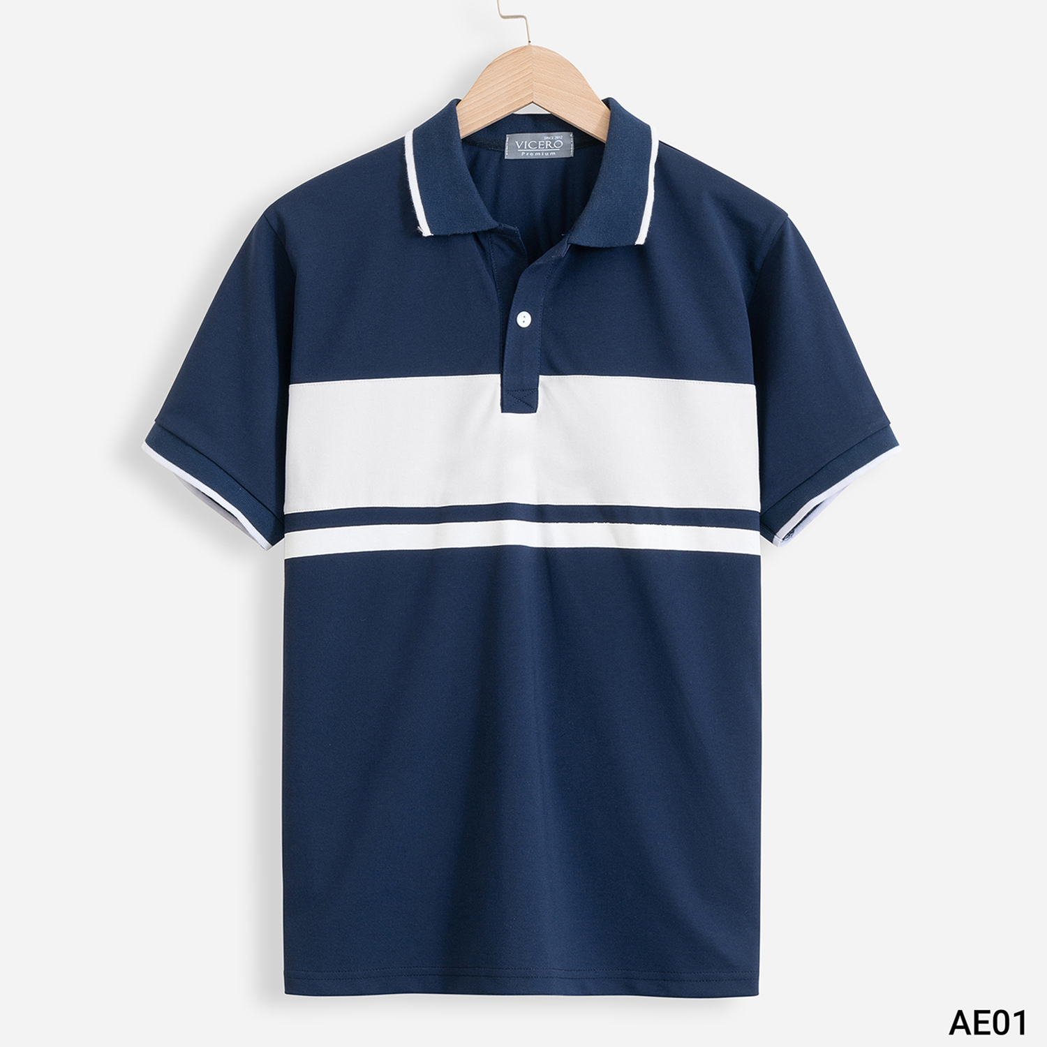Áo Thun Nam Có Cổ Tay Ngắn Polo Trơn Thời Trang VICERO 6 Màu