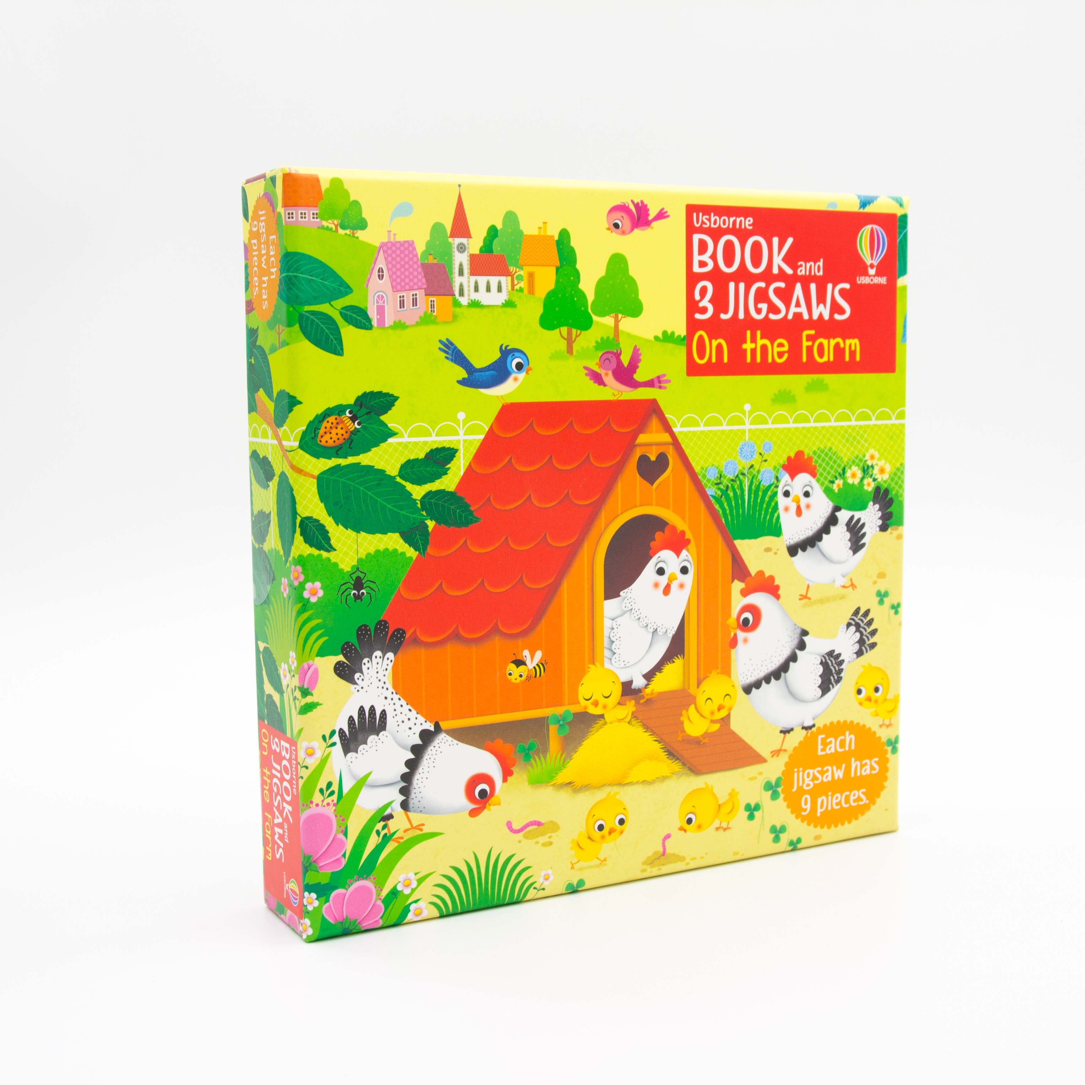 BỘ GHÉP HÌNH + SÁCH CHO BÉ -Book and 3 Jigsaws: On the Farm