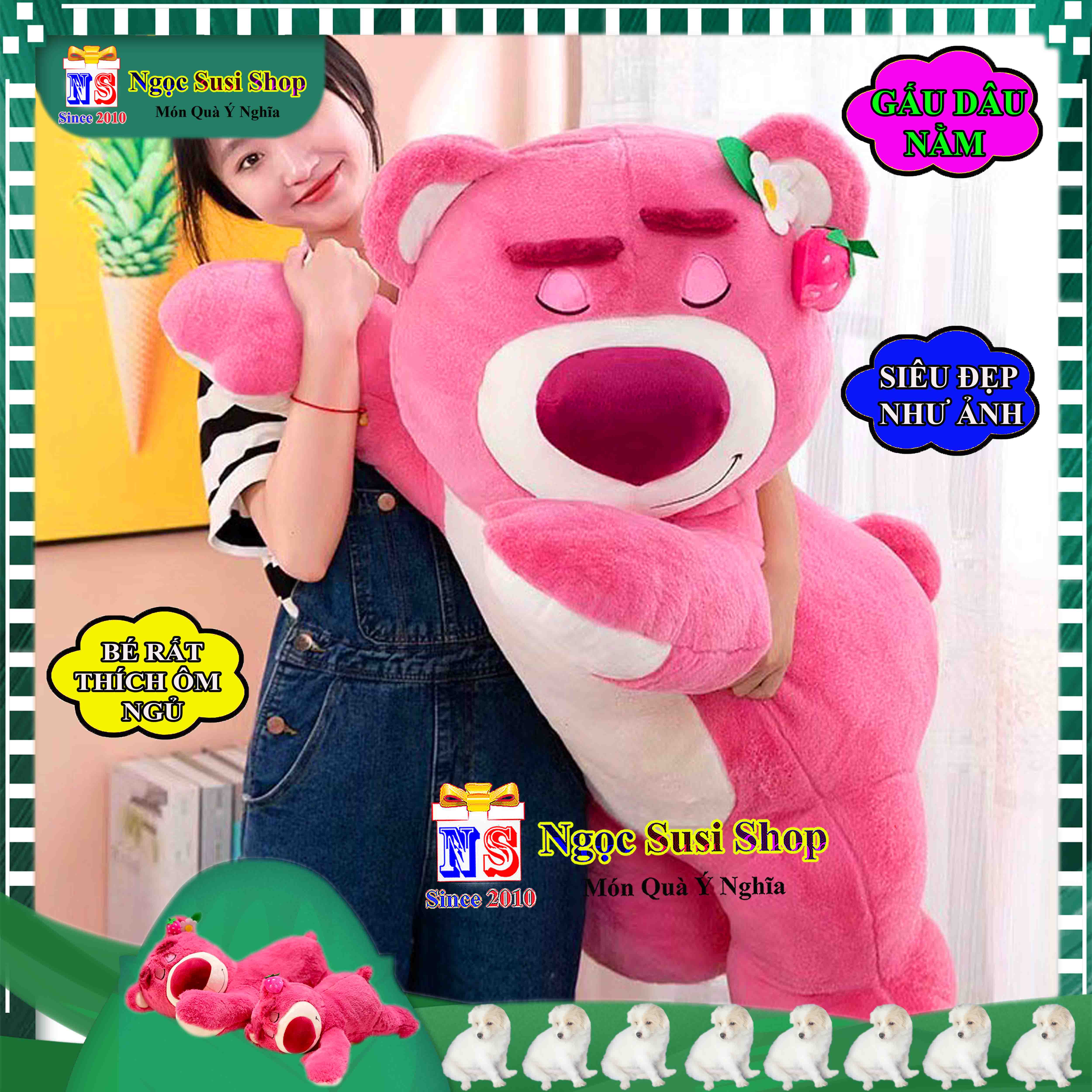 GẤU BÔNG HÌNH GẤU DÂU NẰM LOTSO SIÊU TO KHỔNG LỒ CAO CẤP SIÊU MỀM MỊN - THÚ BÔNG GẤU DÂU ĐẸP NHƯ ẢNH MẪU MỚI