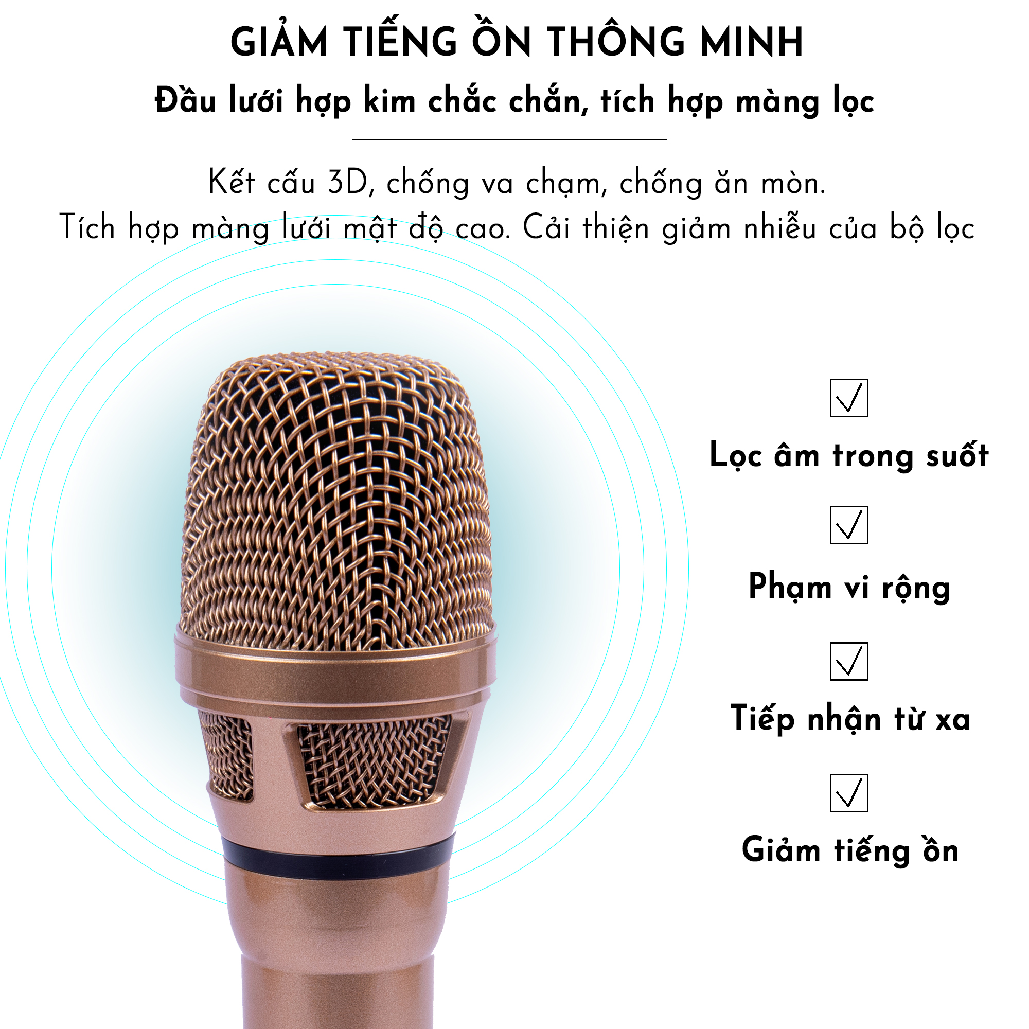 Micro Karaoke Có Dây Chuyên Dụng JSJ- SF-9000 A Hàng Chính Hãng