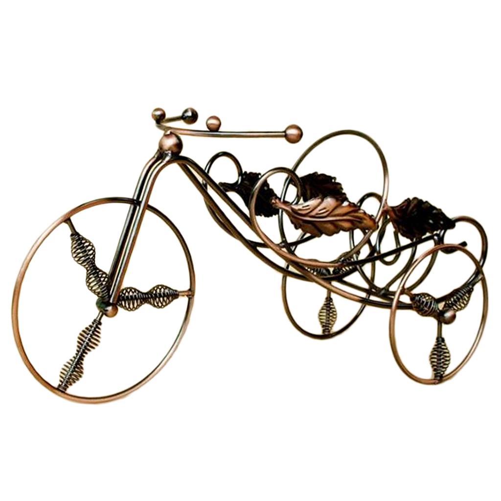 Vintage Tricycle Shaped Metal Bottle Holder, Free Standing Wine Bottle