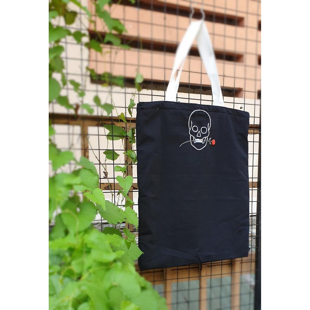 Túi vải canvas handmade họa tiết thêu tay MAD-16