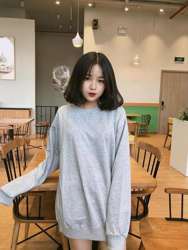 Áo SWEATER Trơn XÁM UNISEX