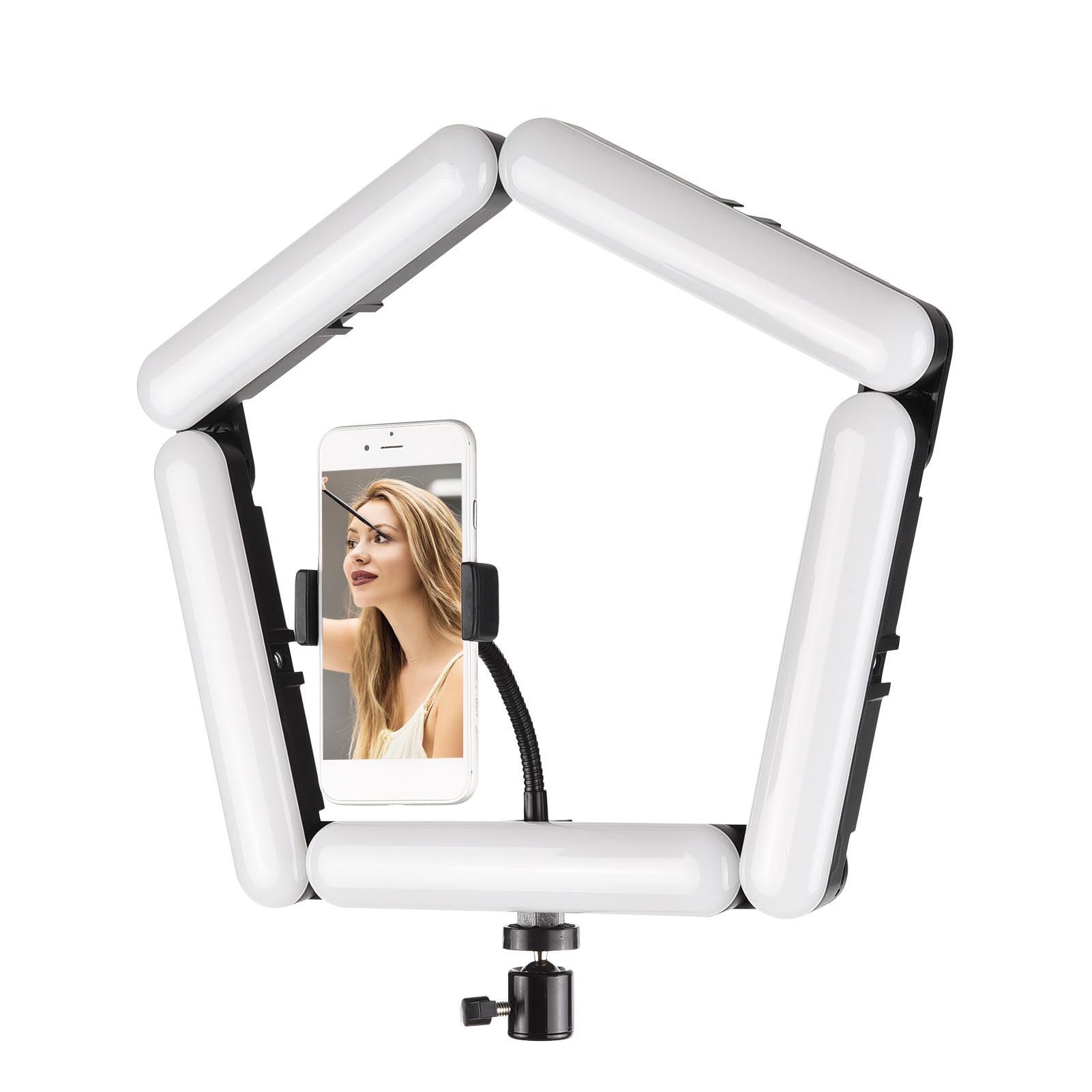 Đèn LED 5 tấm có thể gập lại Chụp ảnh với 3 chế độ chiếu sáng