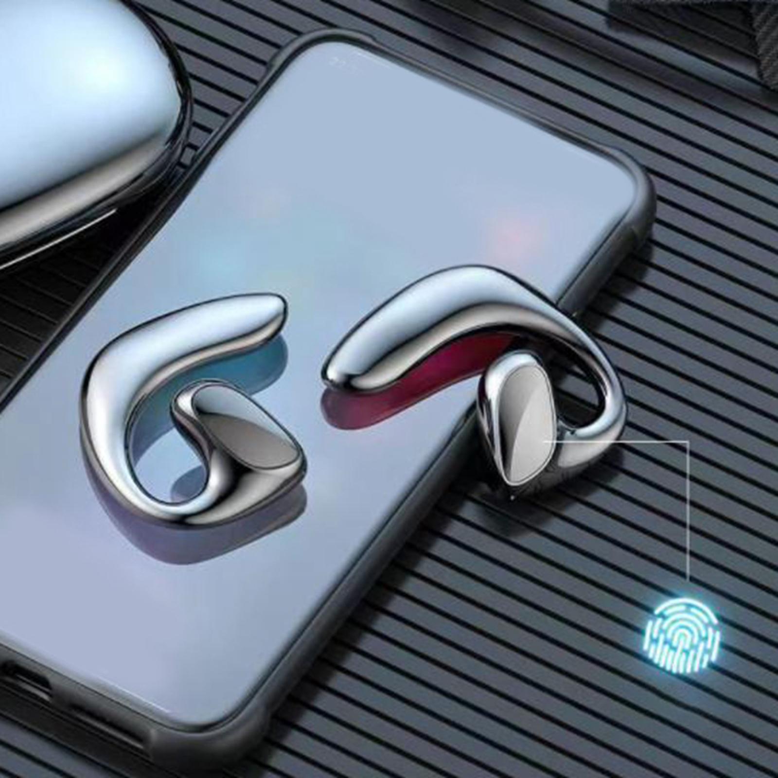Air Conduction Bluetooth 5.1 Earbuds Ear Hook Headsets 9D Stereo with Charging Case Wireless Earphones for Running Workouts Business Driving
