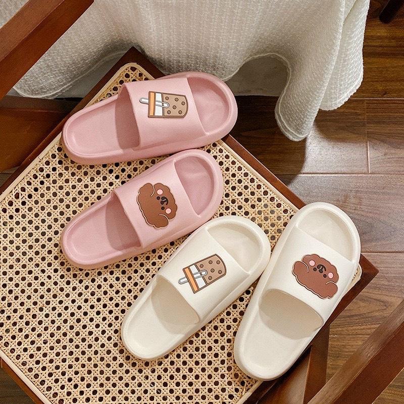 Dép quai ngang hình trà sữa hot