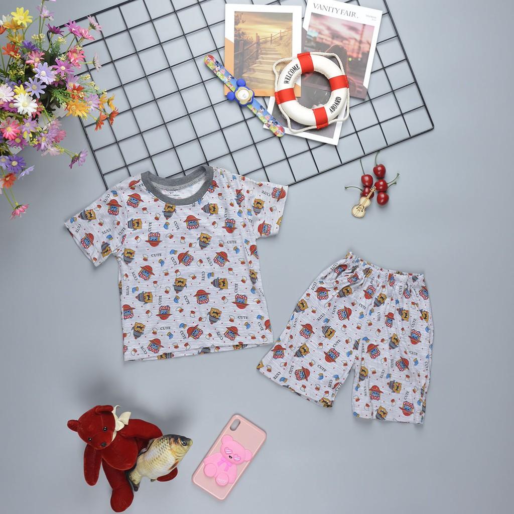 Đồ Bộ Cotton 2 Chiều In Hình Ngộ Nghĩnh Cho Bé Trai