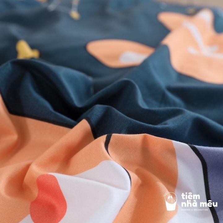 Bộ Chăn Ga Gối Cotton 80% m6/m8/2m - Full size Tiệm Nhà Mêu 2 Vỏ gối ,drap , vỏ chăn Cotton Chó Chiba Nhập Khẩu Sale